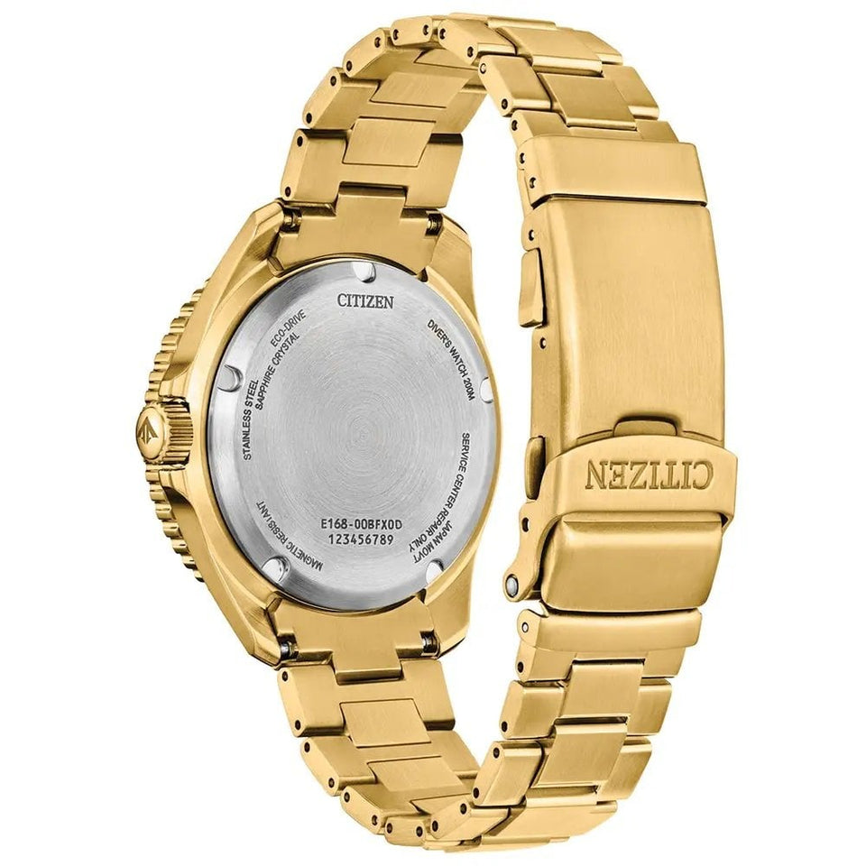 Citizen Men's Promaster Diver Green Dial Gold Toned Watch
