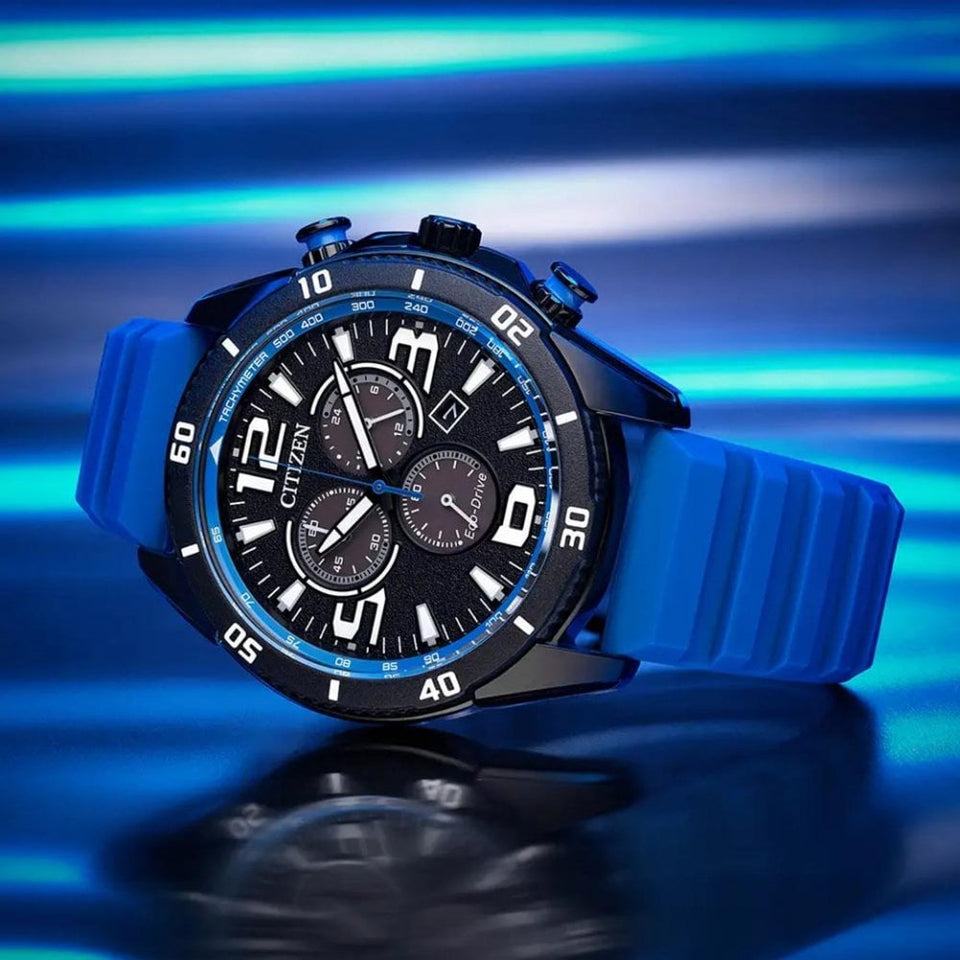 Citizen Men's Sport Blue Silicone Strap Chronograph Watch