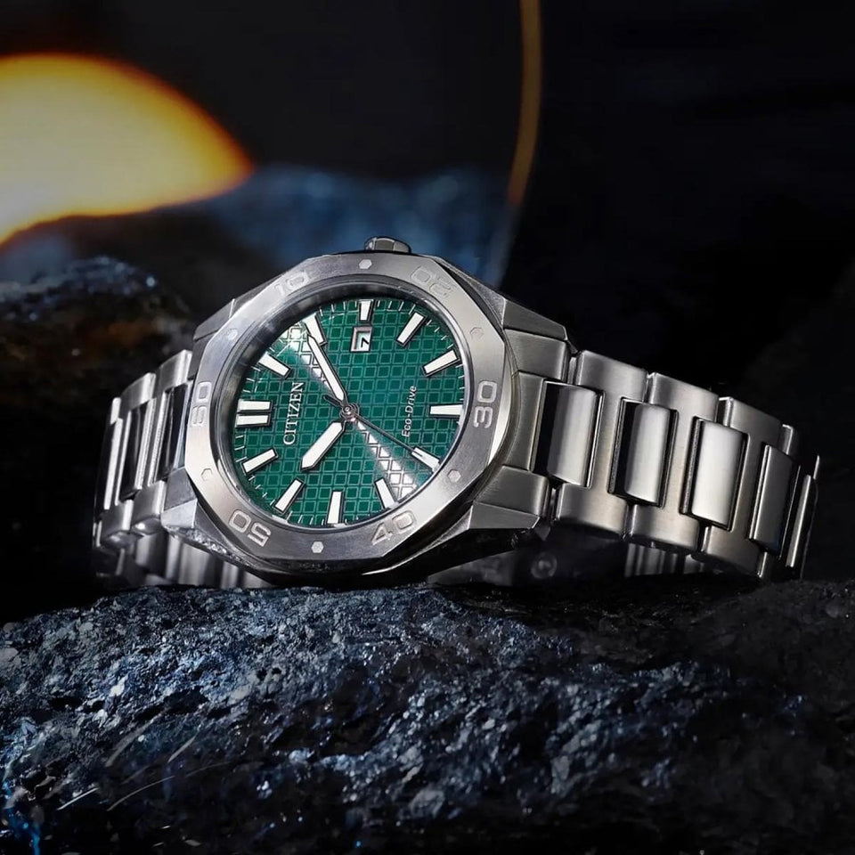Citizen Men's Sport Green Dial Bracelet Watch
