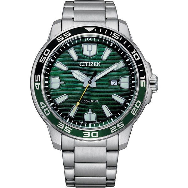 Citizen Men's Sport Green Dial Eco-Drive Watch