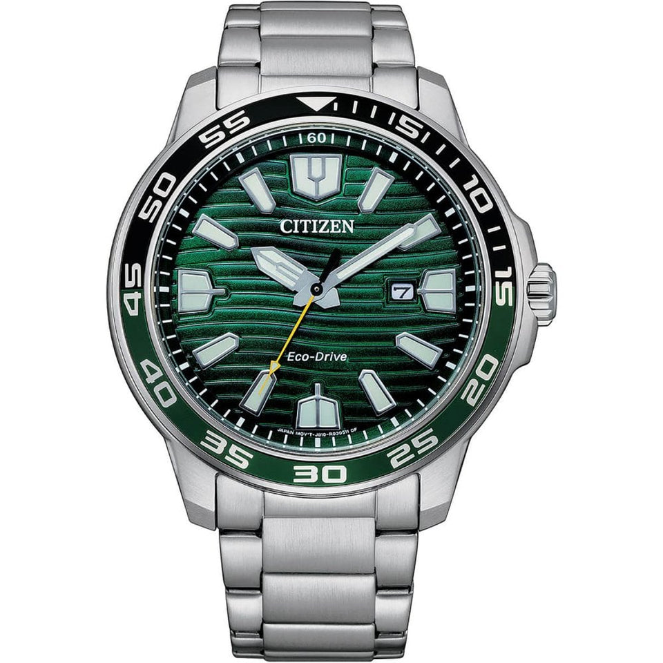 Citizen Men's Sport Green Dial Eco-Drive Watch