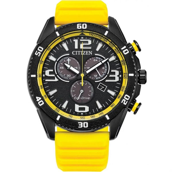 Citizen Men's Sport Yellow Silicone Strap Chronograph Watch