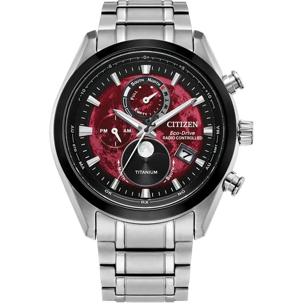 Citizen Men's Tsuki-Yomi Radio Controlled Red Moon Phase Watch