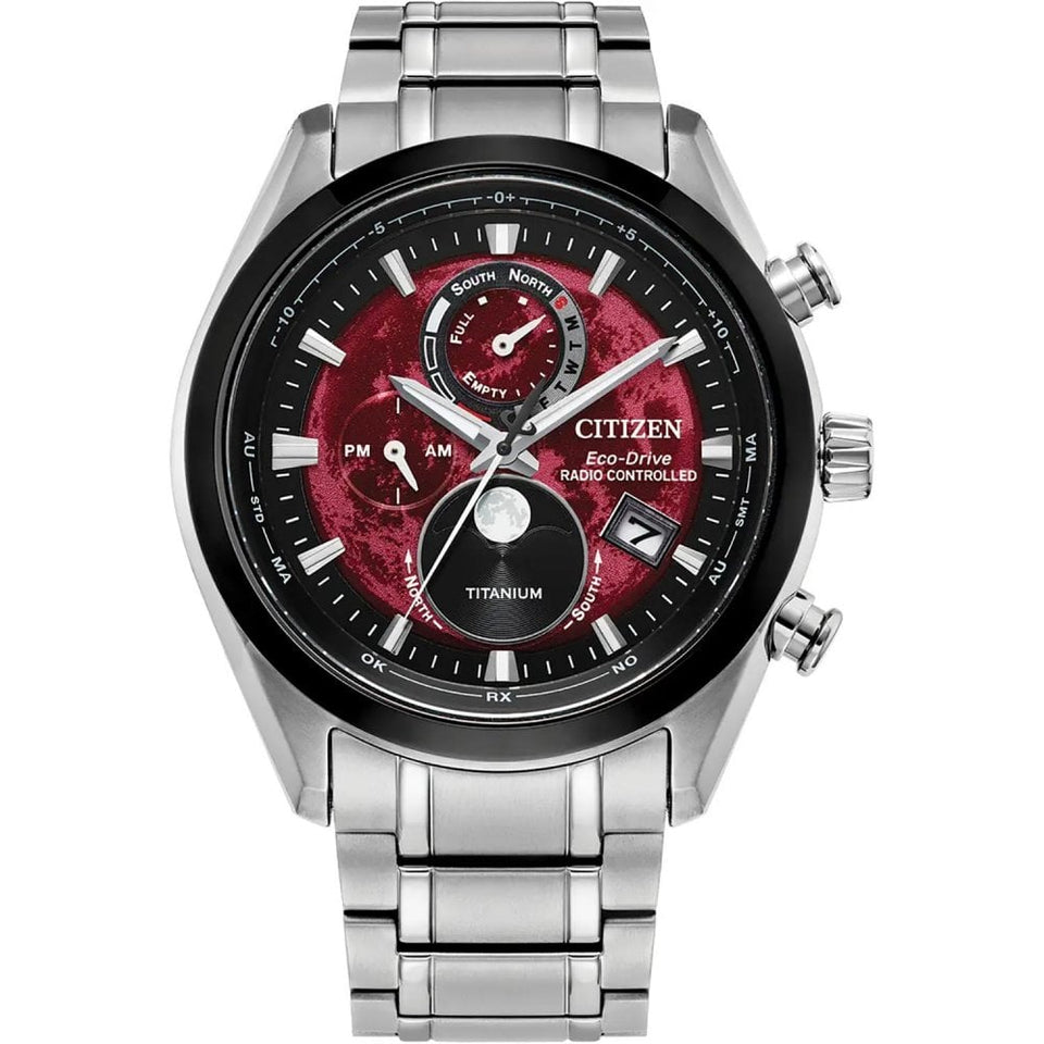 Citizen Men's Tsuki-Yomi Radio Controlled Red Moon Phase Watch