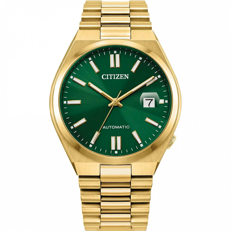 Citizen Men's Tsuyosa Green Dial Gold Plated Watch