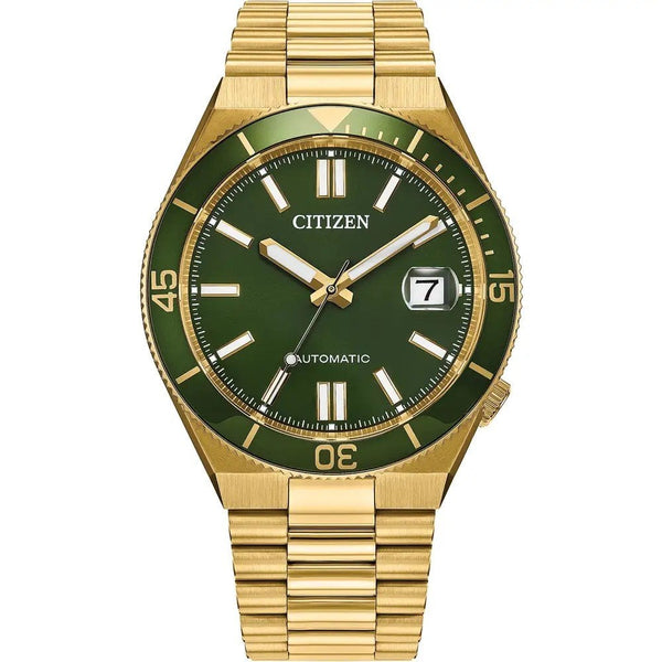 Citizen Men's Tsuyosa Shore Green Dial Gold Tone Bracelet Watch