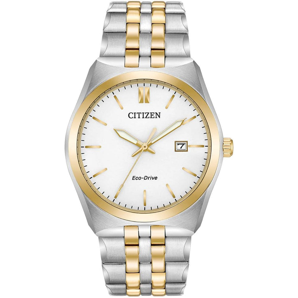Citizen Men's White Dial Two Tone Bracelet Watch