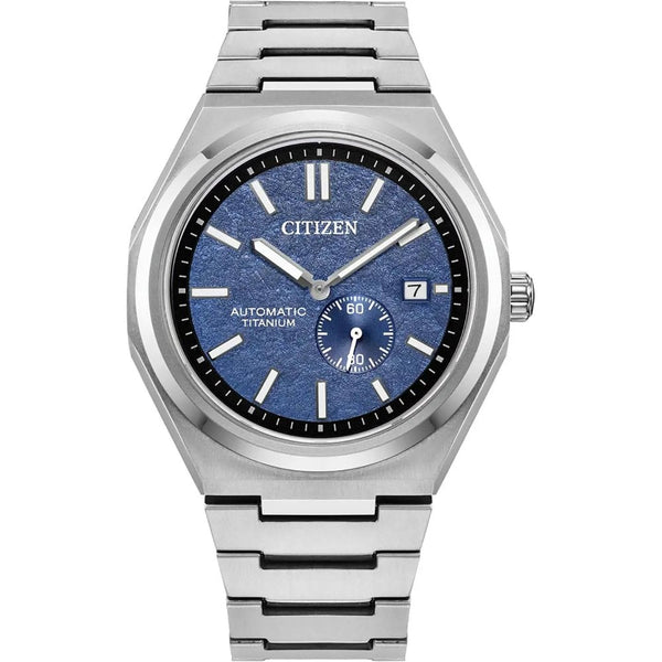 Citizen Men's Zenshin Textured Blue Dial Titanium Watch