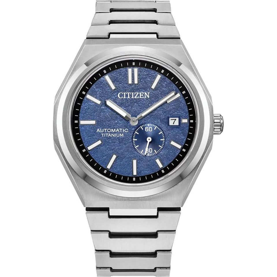 Citizen Men's Zenshin Textured Blue Dial Titanium Watch