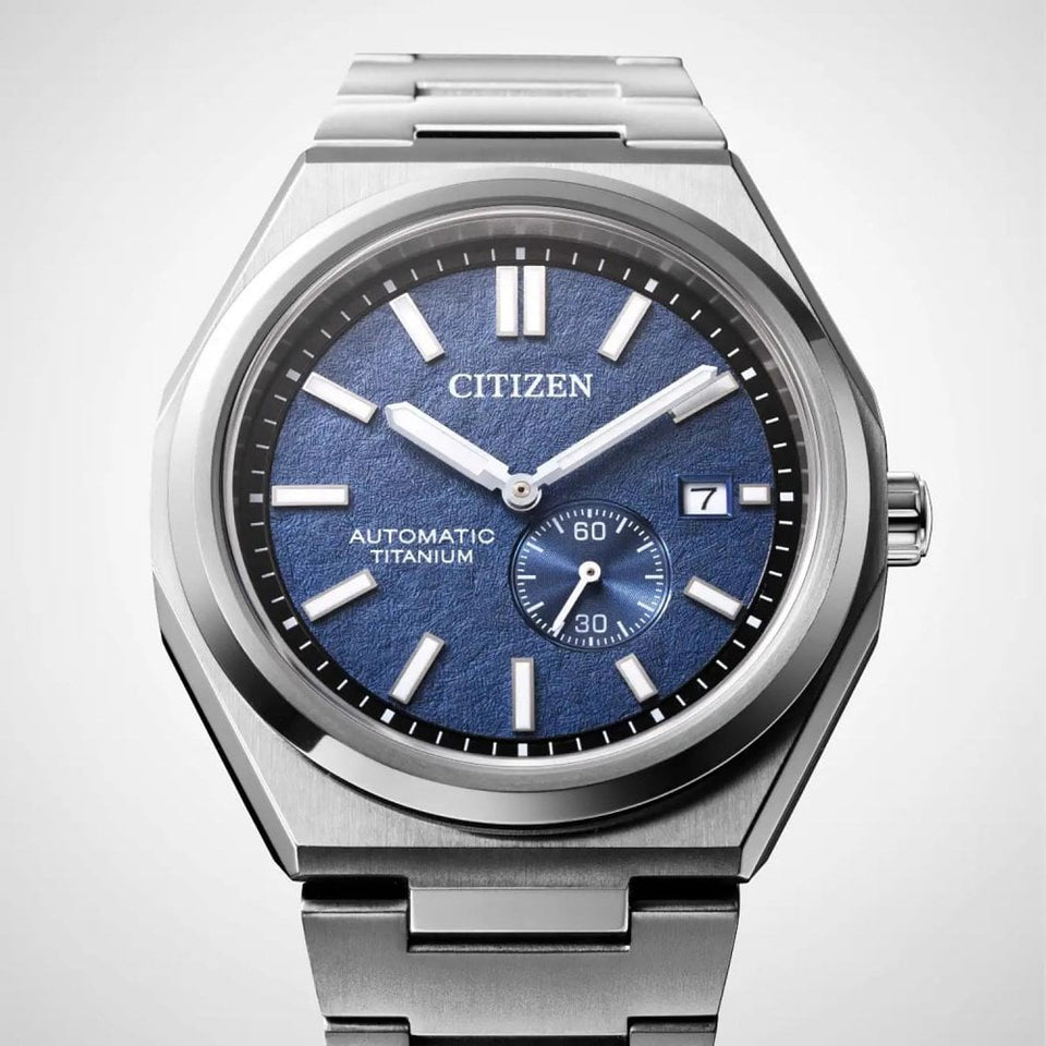 Citizen Men's Zenshin Textured Blue Dial Titanium Watch