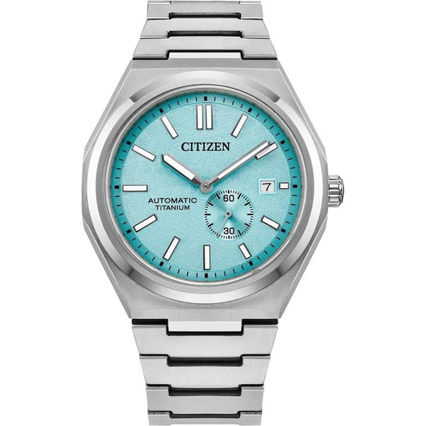 Citizen Men's Zenshin Textured Blue Dial Titanium Watch