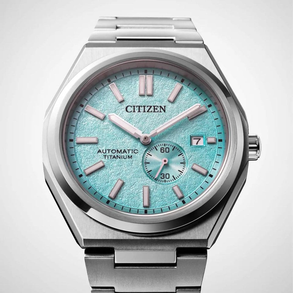 Citizen Men's Zenshin Textured Blue Dial Titanium Watch