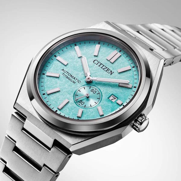Citizen Men's Zenshin Textured Blue Dial Titanium Watch