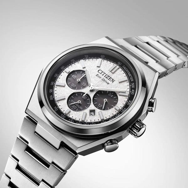 Citizen Men's Zenshin Textured White Dial Chronograph Watch