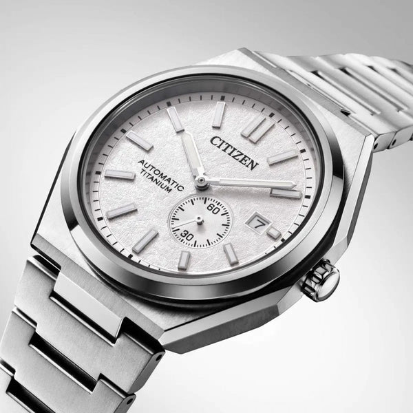 Citizen Men's Zenshin Textured White Dial Titanium Watch