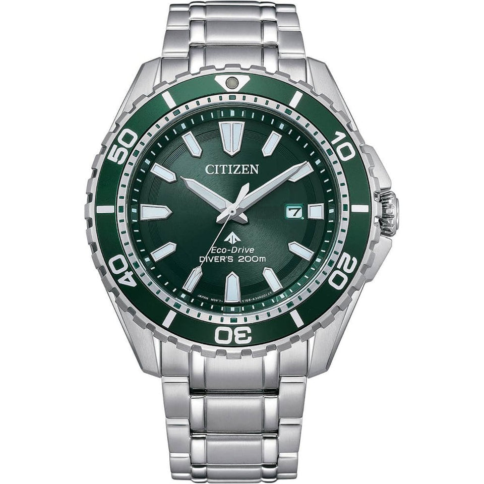 Citizen Promaster Diver Green Dial Bracelet Watch