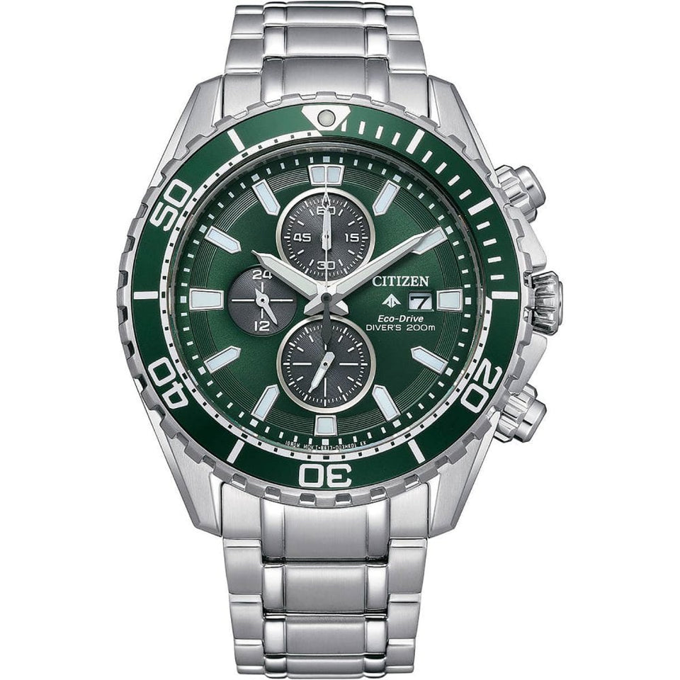 Citizen Promaster Diver Green Dial Chronograph Watch