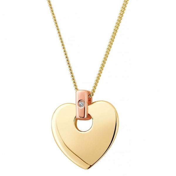 Clogau 9ct Cariad Gold & Diamond Heart Necklace