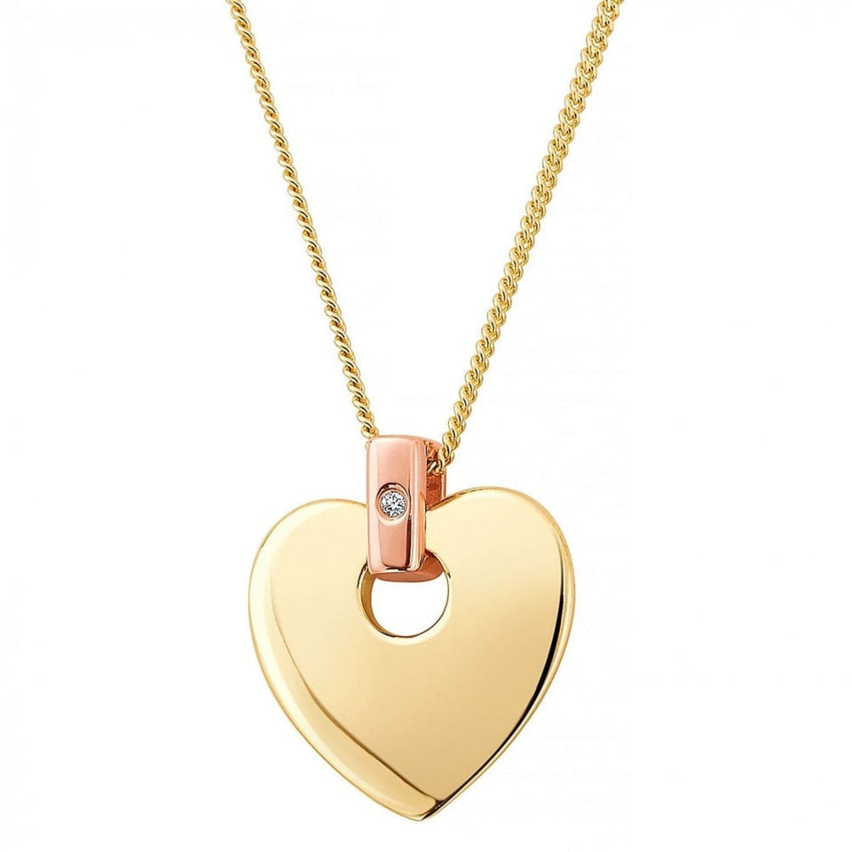 Clogau 9ct Cariad Gold & Diamond Heart Necklace