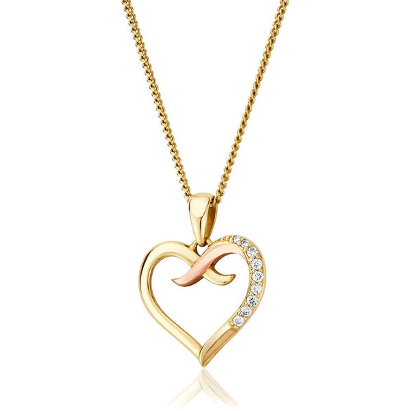 Clogau 9ct Gold Kiss Diamond Pendant