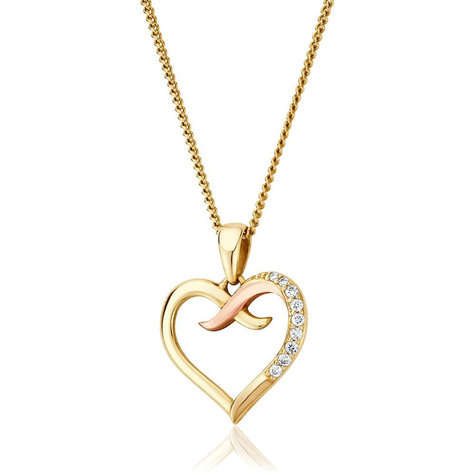 Clogau 9ct Gold Kiss Diamond Pendant