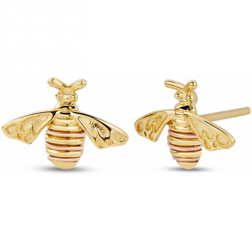 Clogau 9ct Gold Natures Wonder Honey Bee Stud Earrings