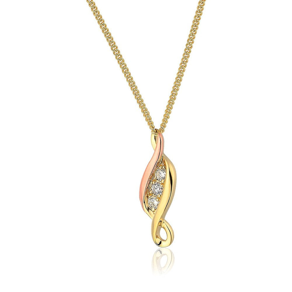 Clogau 9ct Gold Past Present Future Pendant