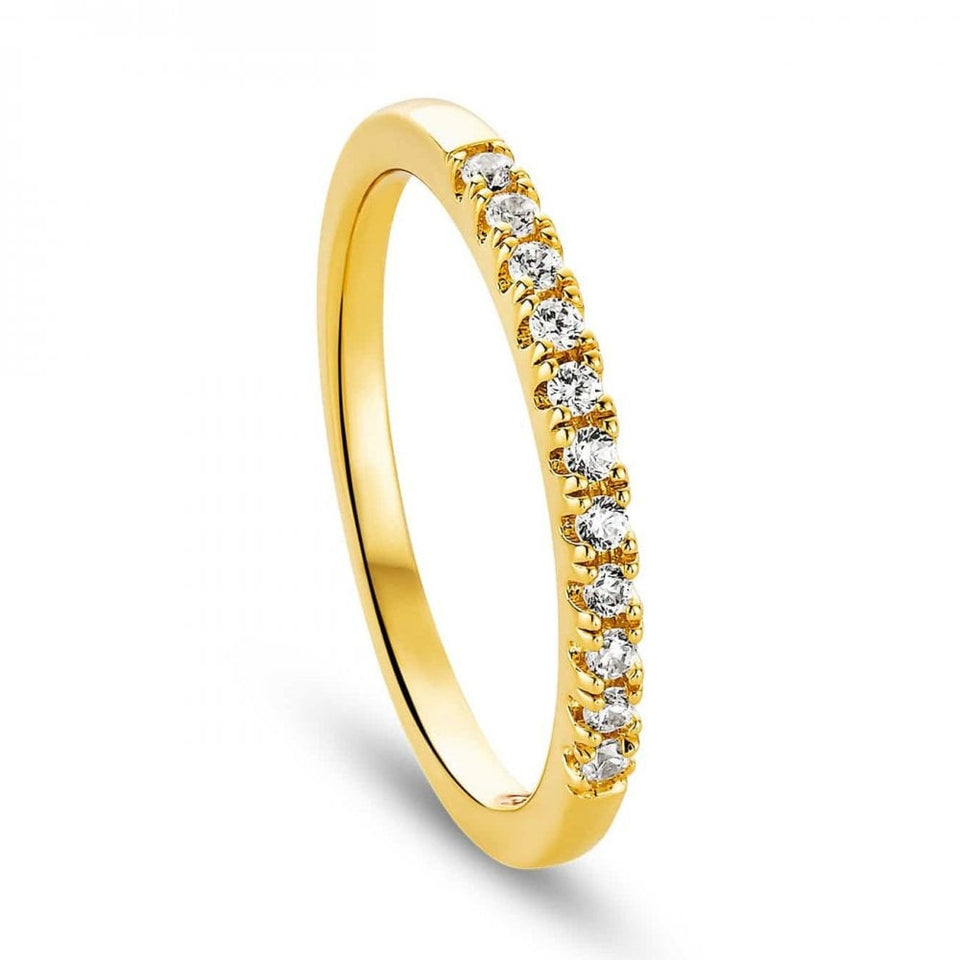 Clogau 9ct Yellow Gold Timeless Love Diamond Set Wedding Ring