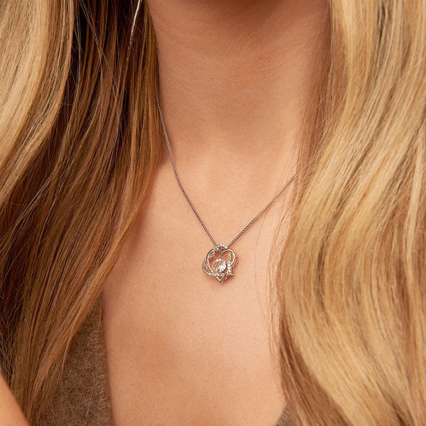 Clogau Always in my Heart White Topaz Pendant