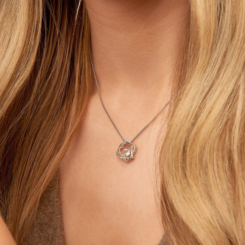 Clogau Always in my Heart White Topaz Pendant