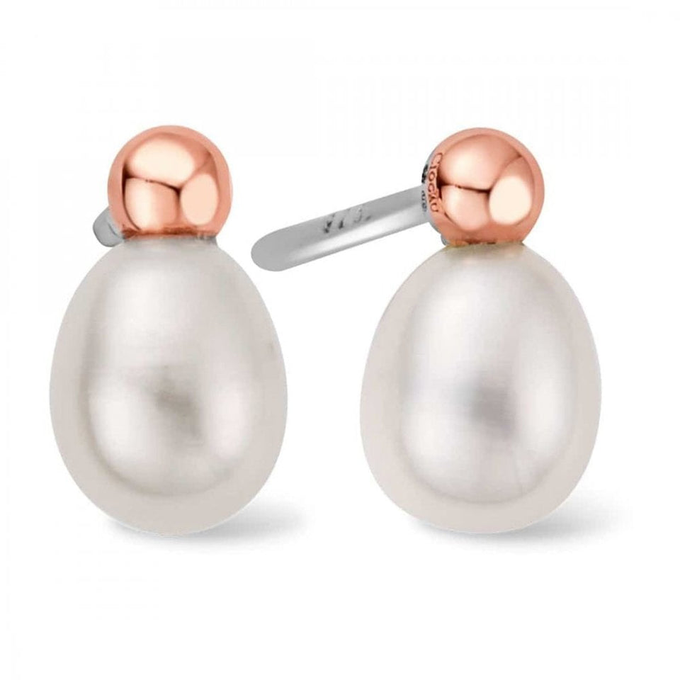 Clogau Beachcomber Silver & Pearl Earrings