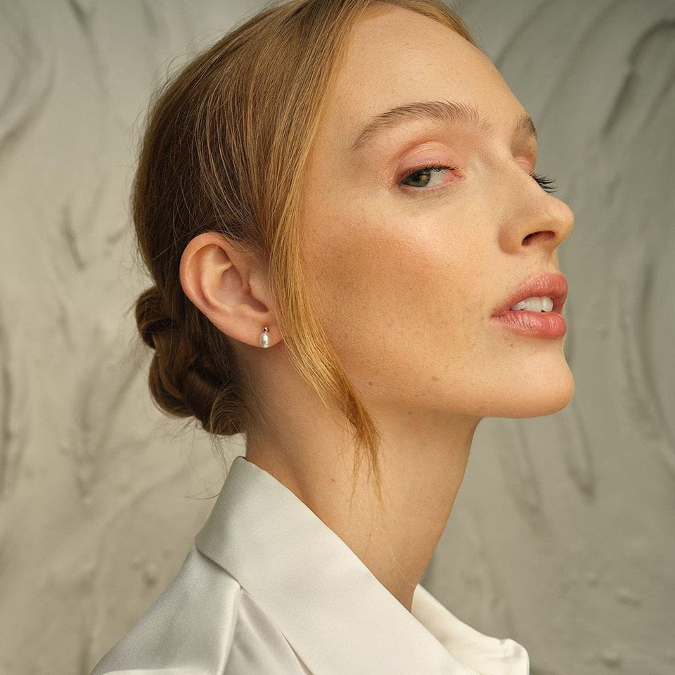 Clogau Beachcomber Silver & Pearl Earrings