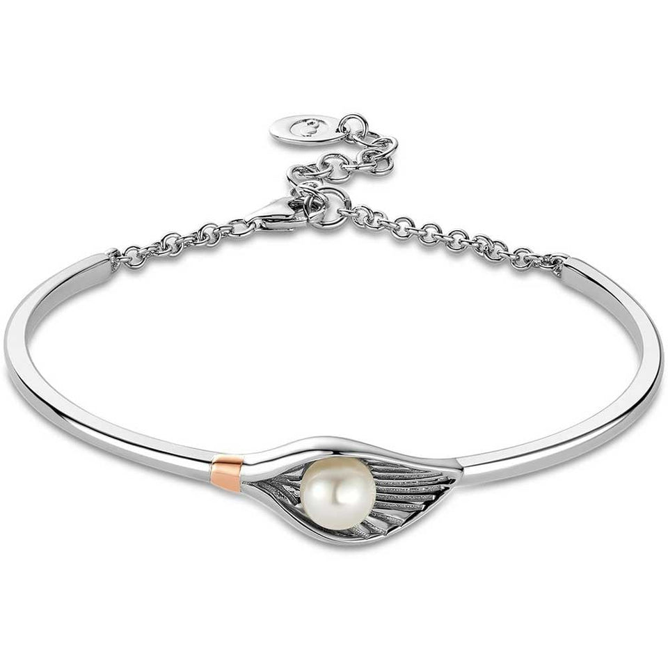 Clogau Beachcomber Silver & Pearl Shell Banglet