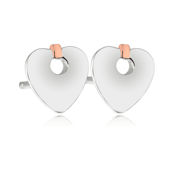 Clogau Cariad Heart Stud Earrings