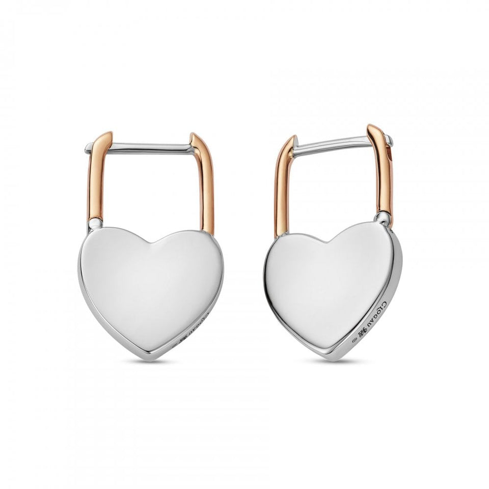 Clogau Cariad® Sterling Silver Padlock Hoop Earrings