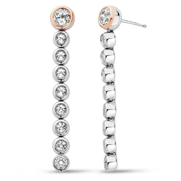 Clogau Celebration Long Stone Set Drop Earrings