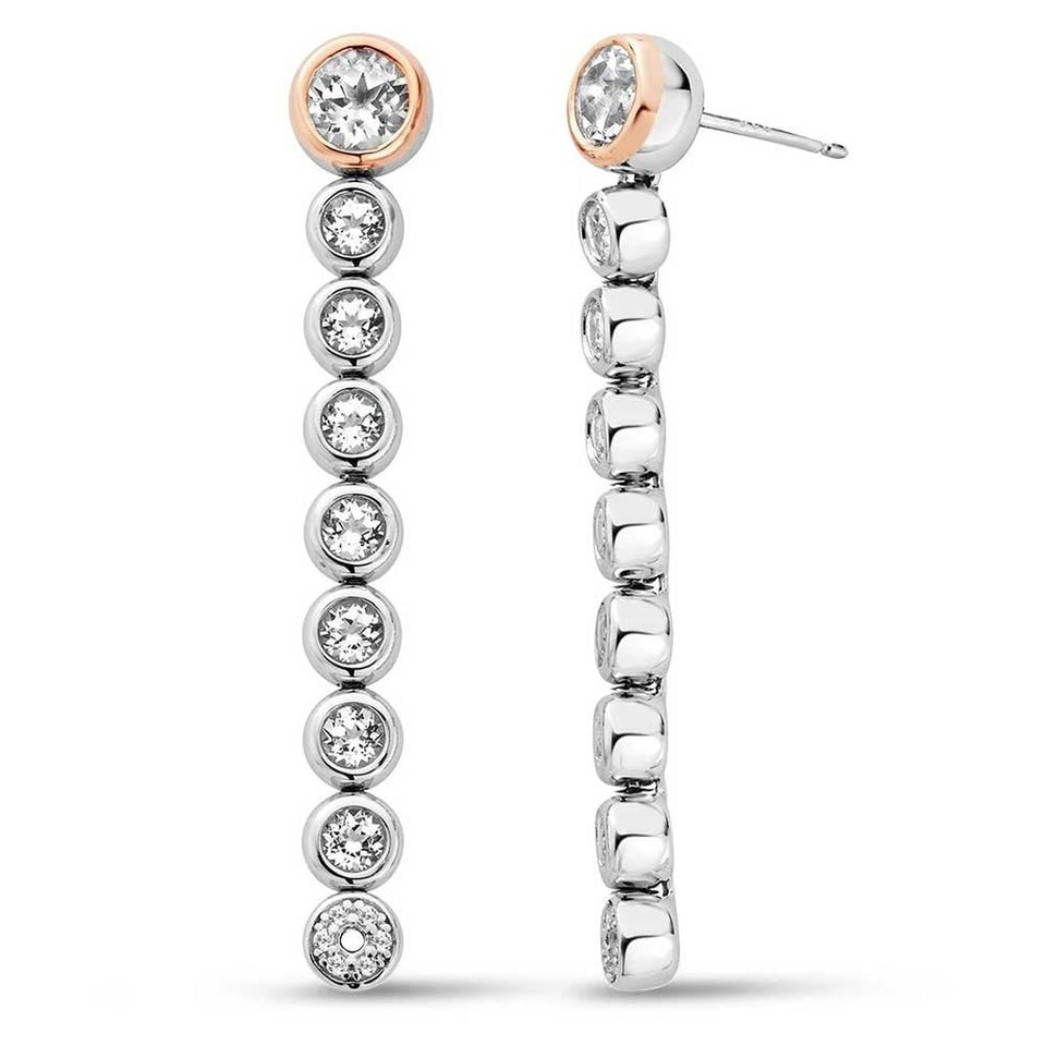 Clogau Celebration Long Stone Set Drop Earrings