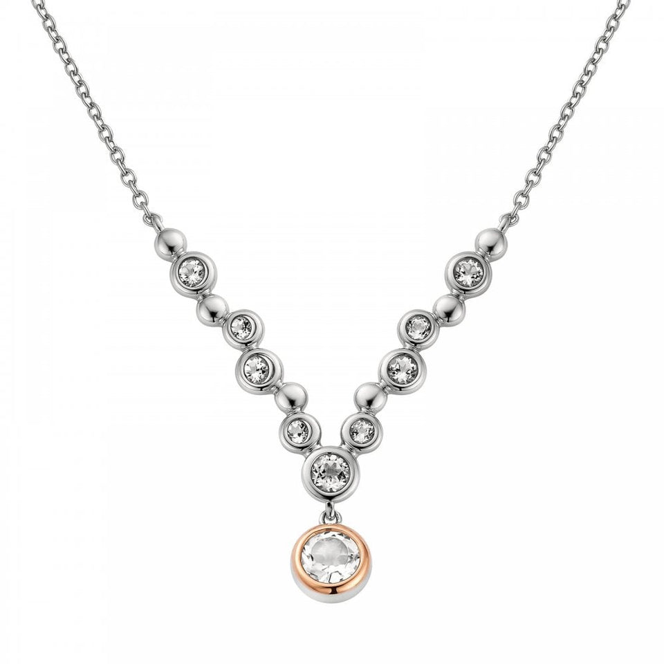 Clogau Clogau® Celebration Sterling Silver Drop Necklace with Topaz