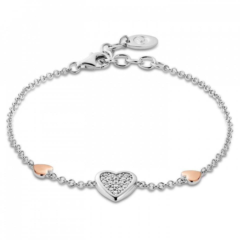 Clogau Forever Yours Sterling Silver Love Heart Bracelet with Swarovski® Zirconia