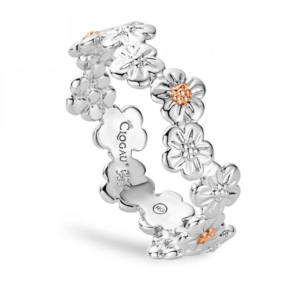 Clogau Forget me Knot Silver & Rose Ring