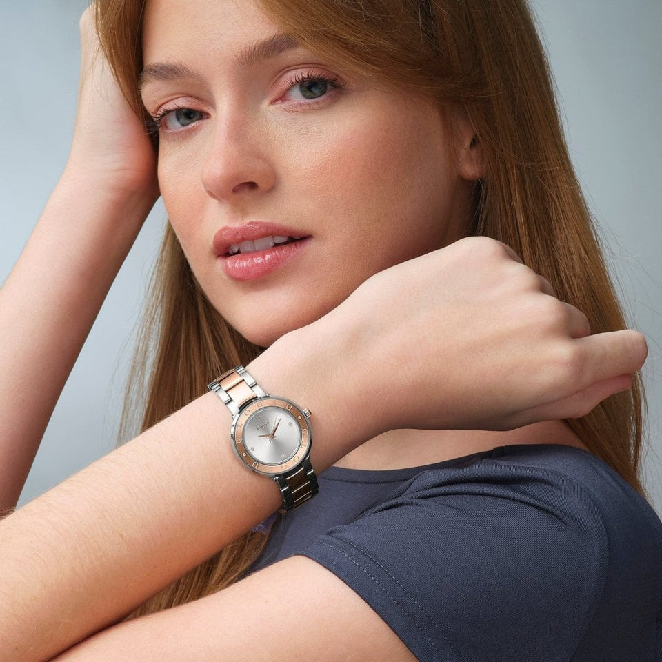 Clogau Ladies Alaw Silver & Rose Watch