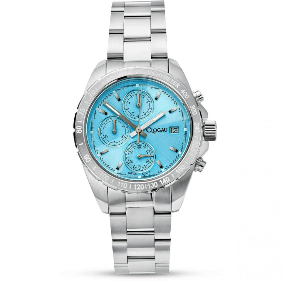 Clogau Ladies Brenig Blue Dial Chronograph Watch