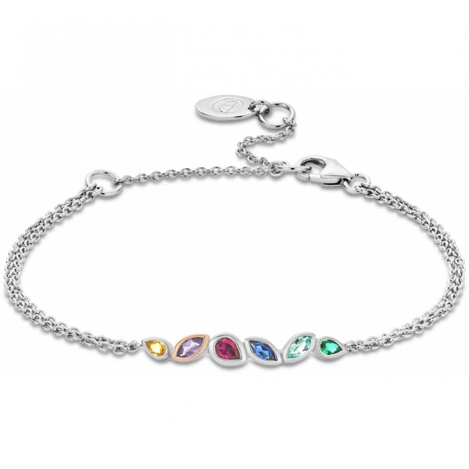 Clogau Ladies Cariad® Silver Lab-Grown Multi-Stone Bracelet