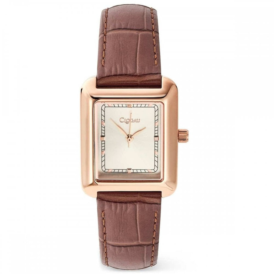 Clogau Ladies Crafnant Brown Leather Strap Watch