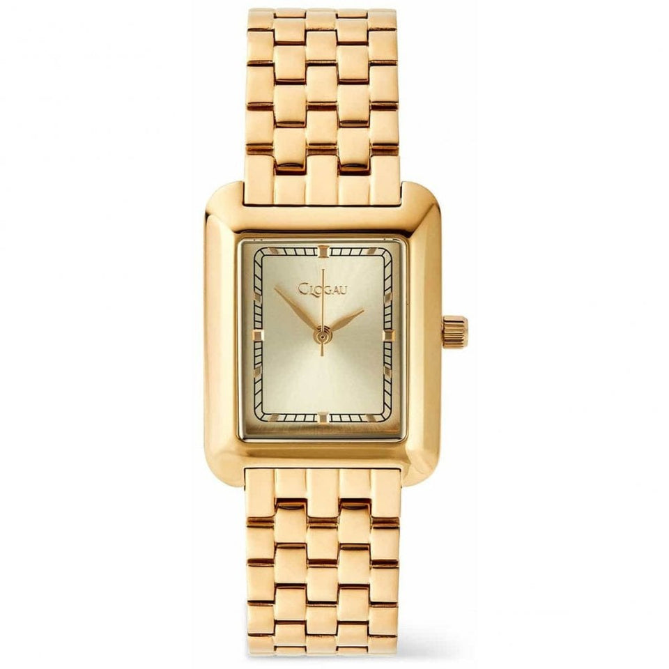 Clogau Ladies Crafnant Yellow Gold Tone Rectangular Watch