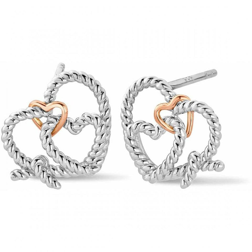 Clogau Ladies Forever Yours Rope Heart Earrings