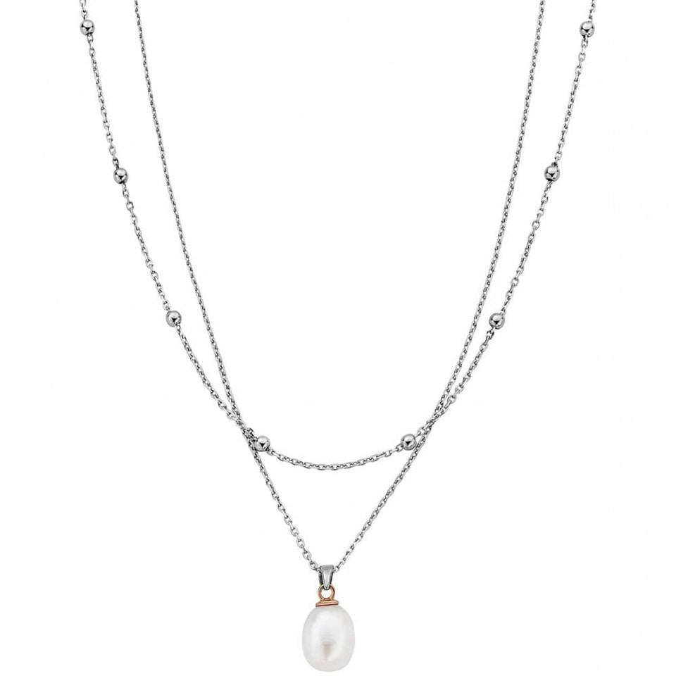 Clogau Ladies Nature's Wonder Beachcomber Layered Necklace with Pearl