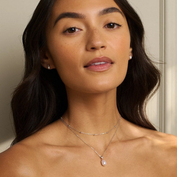 Clogau Ladies Nature's Wonder Beachcomber Layered Necklace with Pearl