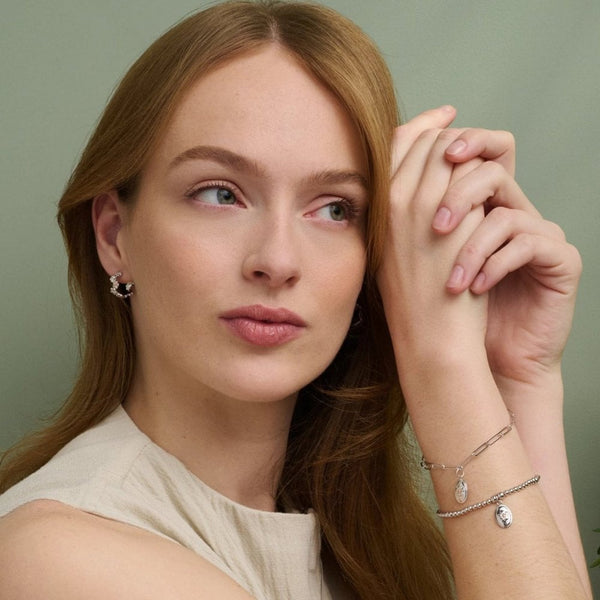 Clogau Ladies Natures Wonder Forget-Me-Not Huggie Hoop Earrings
