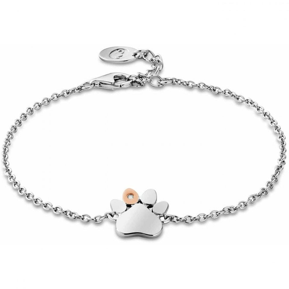Clogau Ladies Paw Prints on My Heart Bracelet